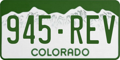 CO license plate 945REV