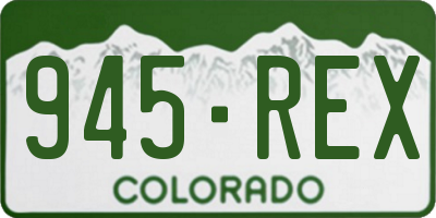 CO license plate 945REX