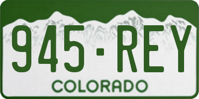 CO license plate 945REY