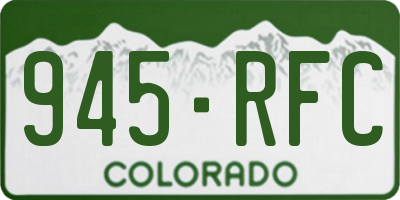 CO license plate 945RFC