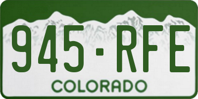 CO license plate 945RFE