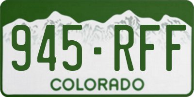 CO license plate 945RFF