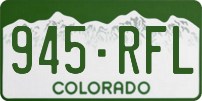 CO license plate 945RFL
