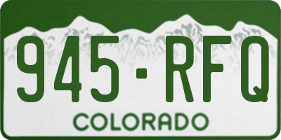 CO license plate 945RFQ