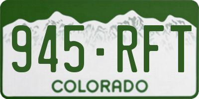 CO license plate 945RFT