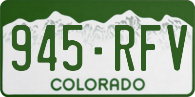 CO license plate 945RFV