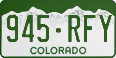 CO license plate 945RFY