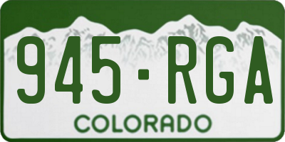 CO license plate 945RGA