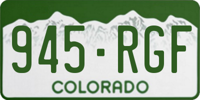 CO license plate 945RGF