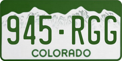 CO license plate 945RGG