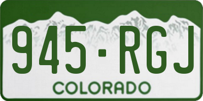 CO license plate 945RGJ