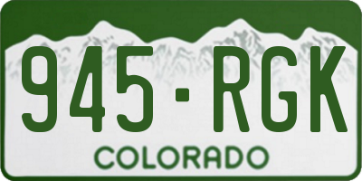 CO license plate 945RGK