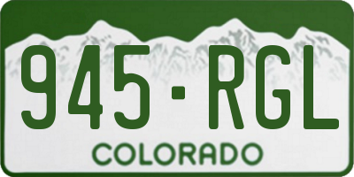 CO license plate 945RGL