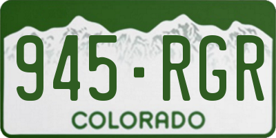 CO license plate 945RGR