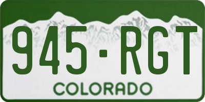 CO license plate 945RGT