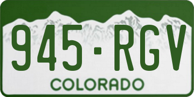 CO license plate 945RGV