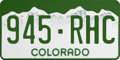 CO license plate 945RHC