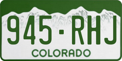 CO license plate 945RHJ