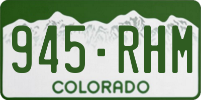 CO license plate 945RHM