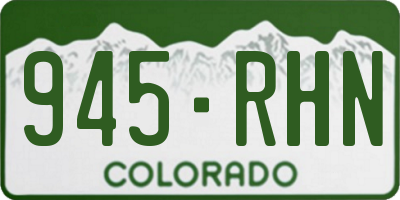 CO license plate 945RHN