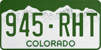 CO license plate 945RHT