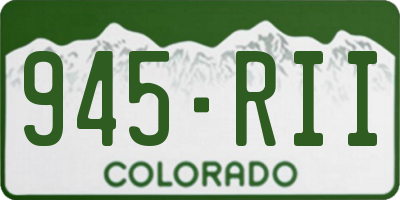 CO license plate 945RII