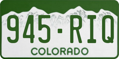 CO license plate 945RIQ