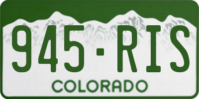 CO license plate 945RIS