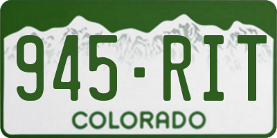 CO license plate 945RIT