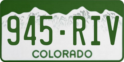 CO license plate 945RIV