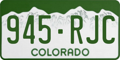 CO license plate 945RJC