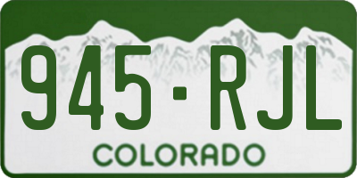 CO license plate 945RJL