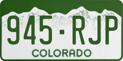 CO license plate 945RJP