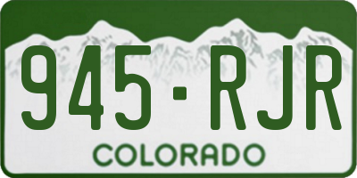 CO license plate 945RJR