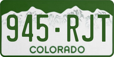 CO license plate 945RJT