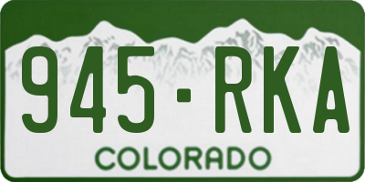 CO license plate 945RKA