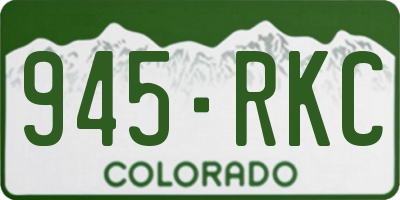 CO license plate 945RKC