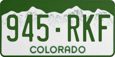 CO license plate 945RKF