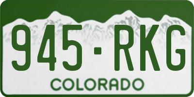 CO license plate 945RKG
