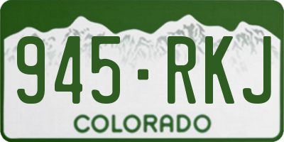 CO license plate 945RKJ