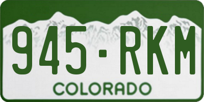 CO license plate 945RKM