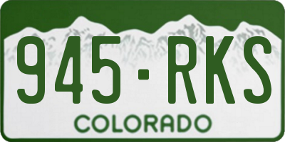 CO license plate 945RKS