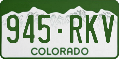 CO license plate 945RKV