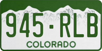 CO license plate 945RLB