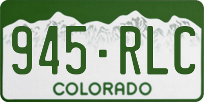 CO license plate 945RLC