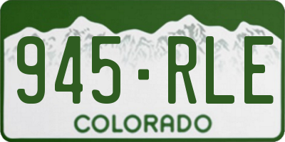 CO license plate 945RLE