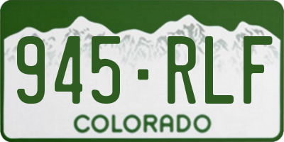 CO license plate 945RLF