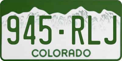 CO license plate 945RLJ