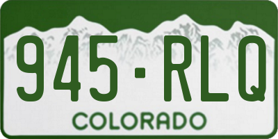 CO license plate 945RLQ