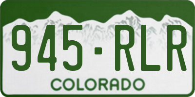 CO license plate 945RLR